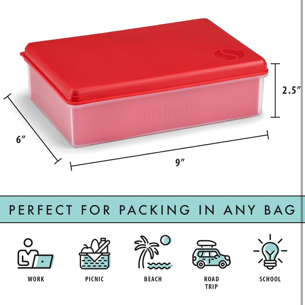 Fit & Fresh Collection Multi-Flex Bento Box with 2 Removeable Ice Packs - Picture 4 of 5